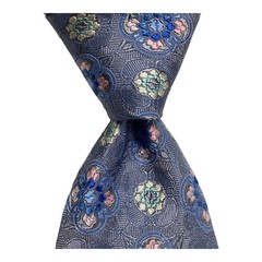 ROBERT TALBOTT Best of Class Silk Necktie USA Designer Geometric Blue/Pink EUC