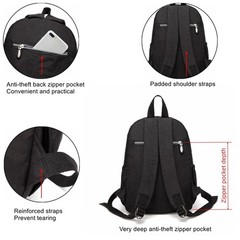 Mini Daypack With Antitheft Back Zipper Pocket Durable Small Lightweight Backpac