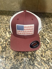 Columbia Tree Flag Mesh FlexFit Hat Color: Maroon & Tan Size: L/XL (New w/Tags)