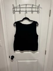 Black Gap Cap Sleeve Basic Tee, Size Xl