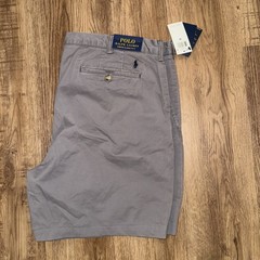 Polo Ralph Lauren Stretch Classic Fit Shorts Mens 42W Gray Chino NWT Retail $74