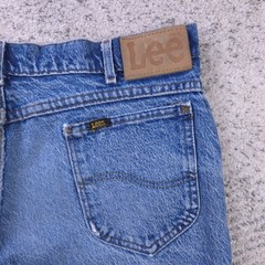 VTG Lee Riders Jeans Mens 38 36×30 Acid Stone Wash Washed Blue Made In USA Denim