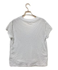 LA Made Slub V-Neck T-Shirt Women&rsquo;s White S Cotton, US Made