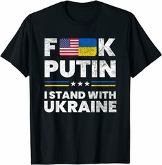 I Stand With Ukraine US Flag – Ukrainian Flag – US Ukraine T-Shirt Gift