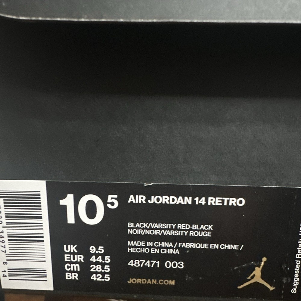 Jordan Air Jordan 14 Retro 2018 « Last Shot » Black/Varsity Red Mid Top 487471-003