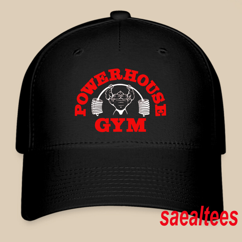 Powerhouse Gym Black Hat Twill Cap Baseball Cap Size S/M & L/XL