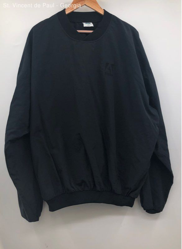 Turfer Black Embroidered Pullover Windbreaker Sweatshirt Vintage USA Made – XXL