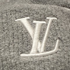 Louis Vuitton Gray/White Check Beanie Hat, One Size Mens Designer