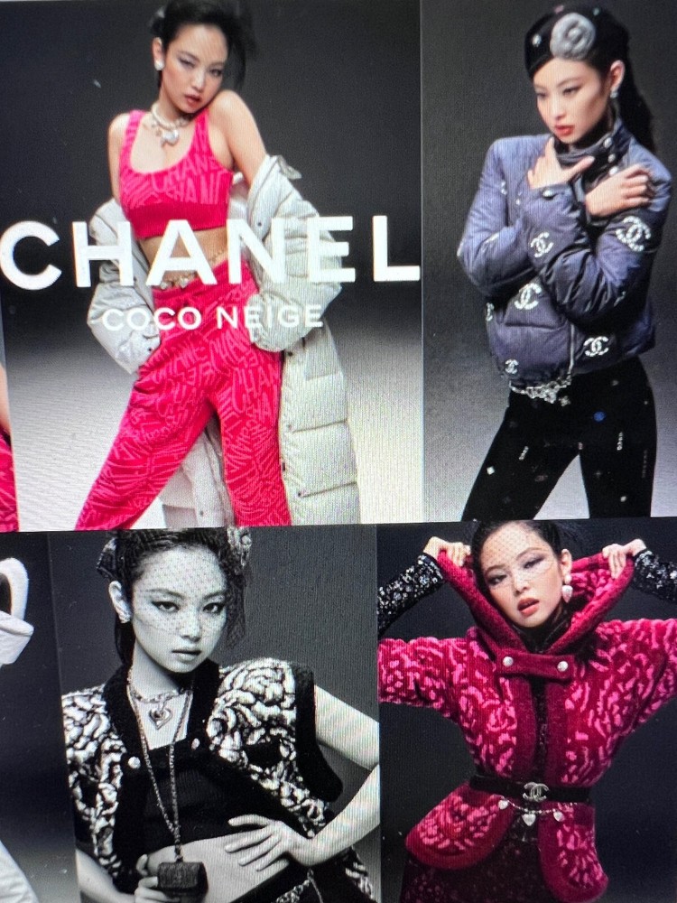 CHANEL 21N-2022 COCO NEIGE NEW BLUE DOWN PUFFER REVERSIBLE JACKET CC LOGOS 36-38