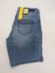New DKNY Jeans Womens Pull On Stretch Bermuda Shorts Med wash jean blue size S