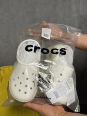 NWT Crocs Unisex – Adult Classic Stacked Clogs Platform, White M5/W7 $64.99