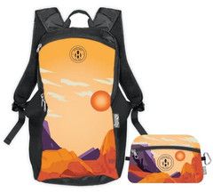 ChicoBag Hidaway Packable Travel Backpack Black rePETe Daypack 15L Zion NWOT