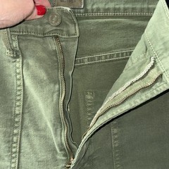 Mother Jeans Wrapper Patch Springy Ankle Sz 25 Chalk Avocado Wash Jogger