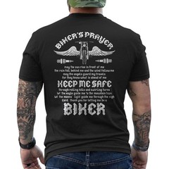Bikers Prayer Vintage Motorcycle Motorbike Men Women ON BACK T-Shirt