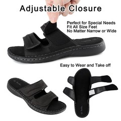 TIESTRA Men&rsquo;s Slides Sandals Casual Comfortable Flip Flops Slip On Slippers