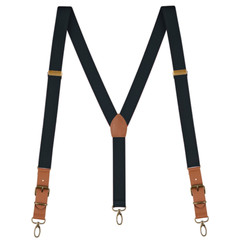 Men&rsquo;s Y Back Suspenders Adjustable Elastic Y-Shaped Hooks Pants Brace Solid NEW