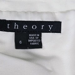 Theory Vest Adar Seasons Open Front Sleeveless Blazer Vest Sz 6 Off White USA