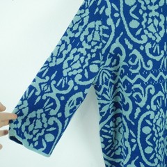 Vintage M L Turtleneck Sweater 100% Wool 60s Retro Blue Maximalist Twee Quirky