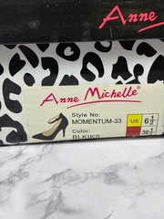 Anne Michelle Black Suede 4&Prime;Stiletto High Heel Pointy Toe Shoes WOMEN Size 6.5
