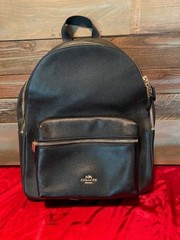 womens coach leather backpack medium black