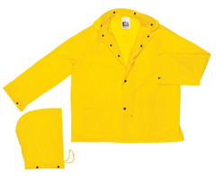 WATERPROOF ROAD WORK CONSTRUCTION FISHING HUNTING WORK PVC RAIN COAT JACKET 2XL