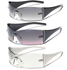 Rimless Rectangular Shield Lens Sunglasses Women&rsquo;s Fashion UV Protection Glasses