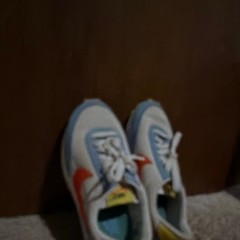 Nike Men’s Low Top Lace-Up Athletic Sneakers Blue White Orange Yellow