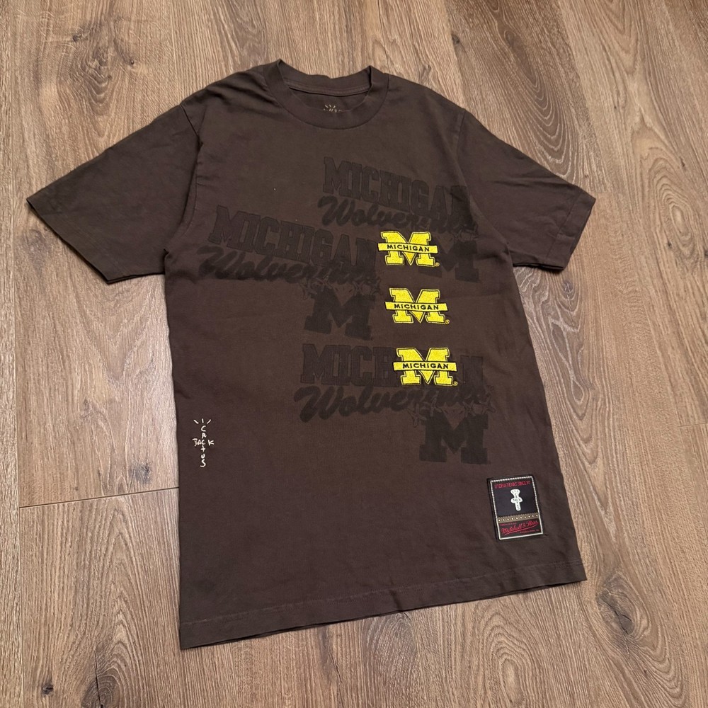 Travis Scott x Michigan Mitchell & Ness Shirt Size S NEW