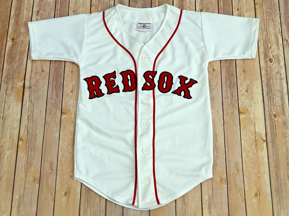 Boston Red Sox Teamwork Athletic Apparel Vintage MLB Baseball Jersey Kids Medium