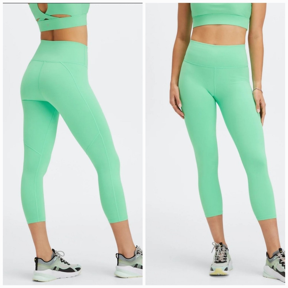 Fabletics Powerhold Define High Rise Tight Leggings Green Large Workout Yoga