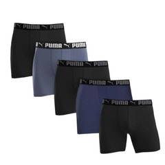 Puma Men&rsquo;s Boxer Briefs, 5 pack – BLACK, BLUE, GRAY (Select Size: Small-XXL)