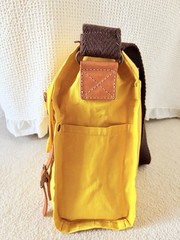 Will Leather Goods Yellow Solid Messenger Bag w/ Adjustable Crossbody Strap, Zip