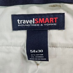 Roundtree & Yorke TravelSmart Pleated Khaki Pants Mens 54×30 Big Man NEW NWT
