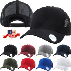 Five Panel Mesh Back Trucker Hat Adjustable Snapback Cotton Baseball Cap