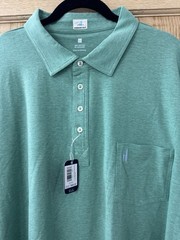Johnnie-O Hangin&rsquo;Out Heather Original Blimey Limey Polo Shirt 3XLT Golf Logo