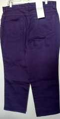 Style&co 98% cotton, 2% spandex solid « Grape  » Easy jeans 16 S
