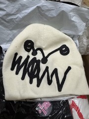 Asspizza Puff Print Logo Beanie White 2022