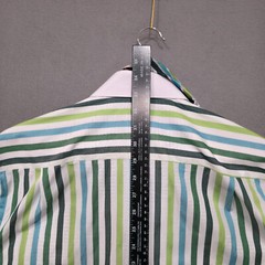Fortino Landi Mens Muliticolor Dress Shirt with Tie/Cufflinks/H.Sz 15/15.5-34/35