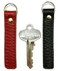 Two 1/2&Prime; Wide Genuine Leather Ring-Mounted Zipper Pull TABS Jacket-Boots-Handbag
