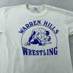 Vintage Warren Hills Wrestling T-Shirt Mens Small New Jersey High School Tee 90s