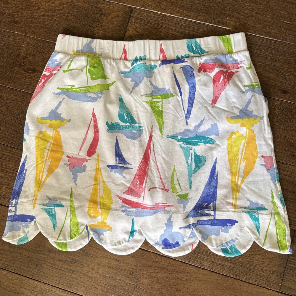 Ana Clare Pastel Colored Sailboat Themed Skort. Size Xl. Excellent.