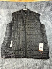 Storm Creek Traveler Puffer Vest Mens 2XL Black Outdoor Warm Mock Neck Full Zip