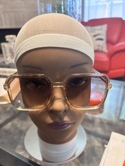 Wide Frame Square Flat Face Sunglasses