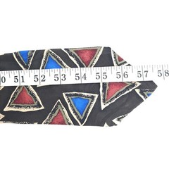 Brook & Lipton Men Necktie Geometric Black Blue Beige Red Green 57×4 – NWOT