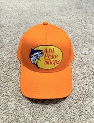 Defend Hawaii Ahi Poke Shops Orange Trucker Hat