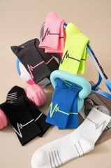 5 Pairs Running Compression Socks for Men Crew Socks Sport socks Elastic
