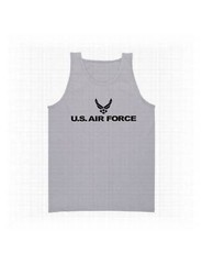 US AIR FORCE TANK TOP T-SHIRT SPORT GREY USAF