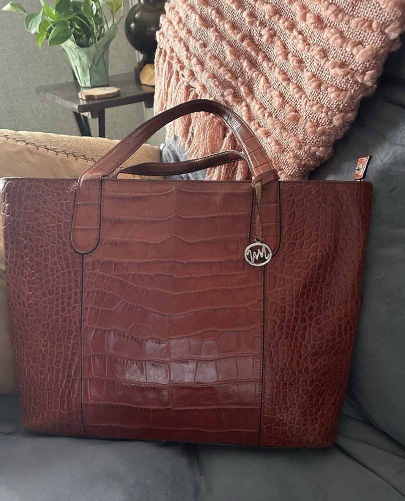 MONSAC Rust Leather Briefcase