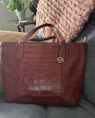 MONSAC Rust Leather Briefcase
