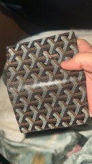 Goyard Saint-Pierre Card Case Wallet Logo Accent Black/Tan